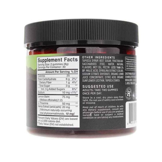 Hemp Extract-Infused Gummies Calm Lemon Lime Flavor, CW